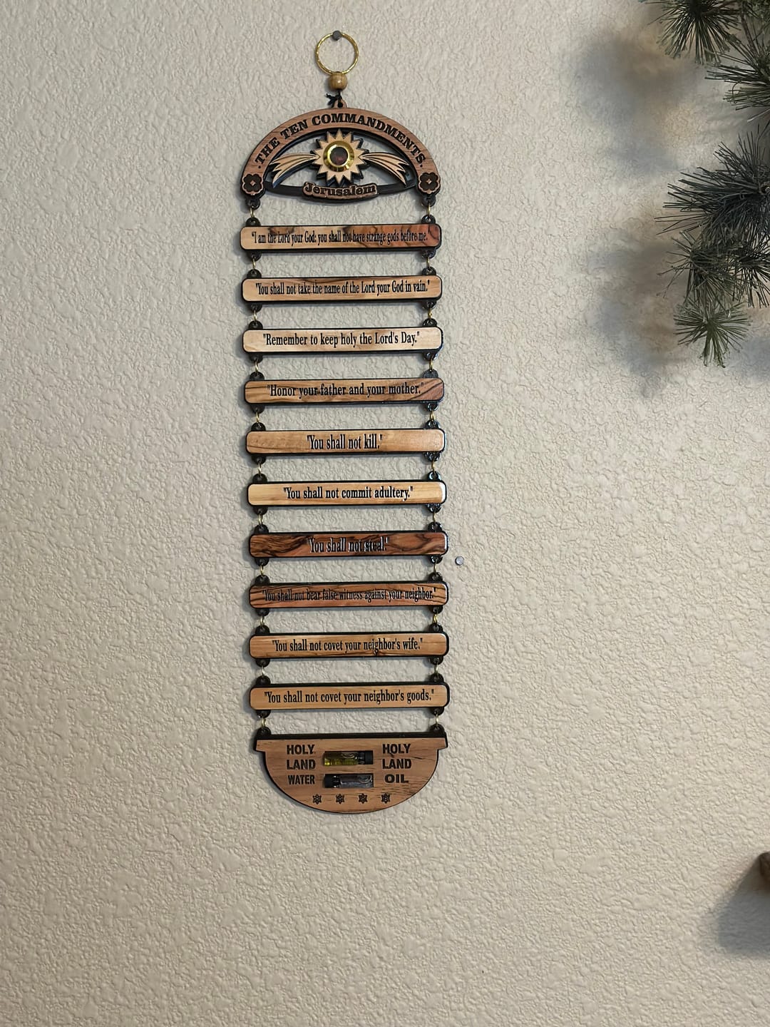 Customer photo review of Ten Commandments from the Holy Land Wall Hanging