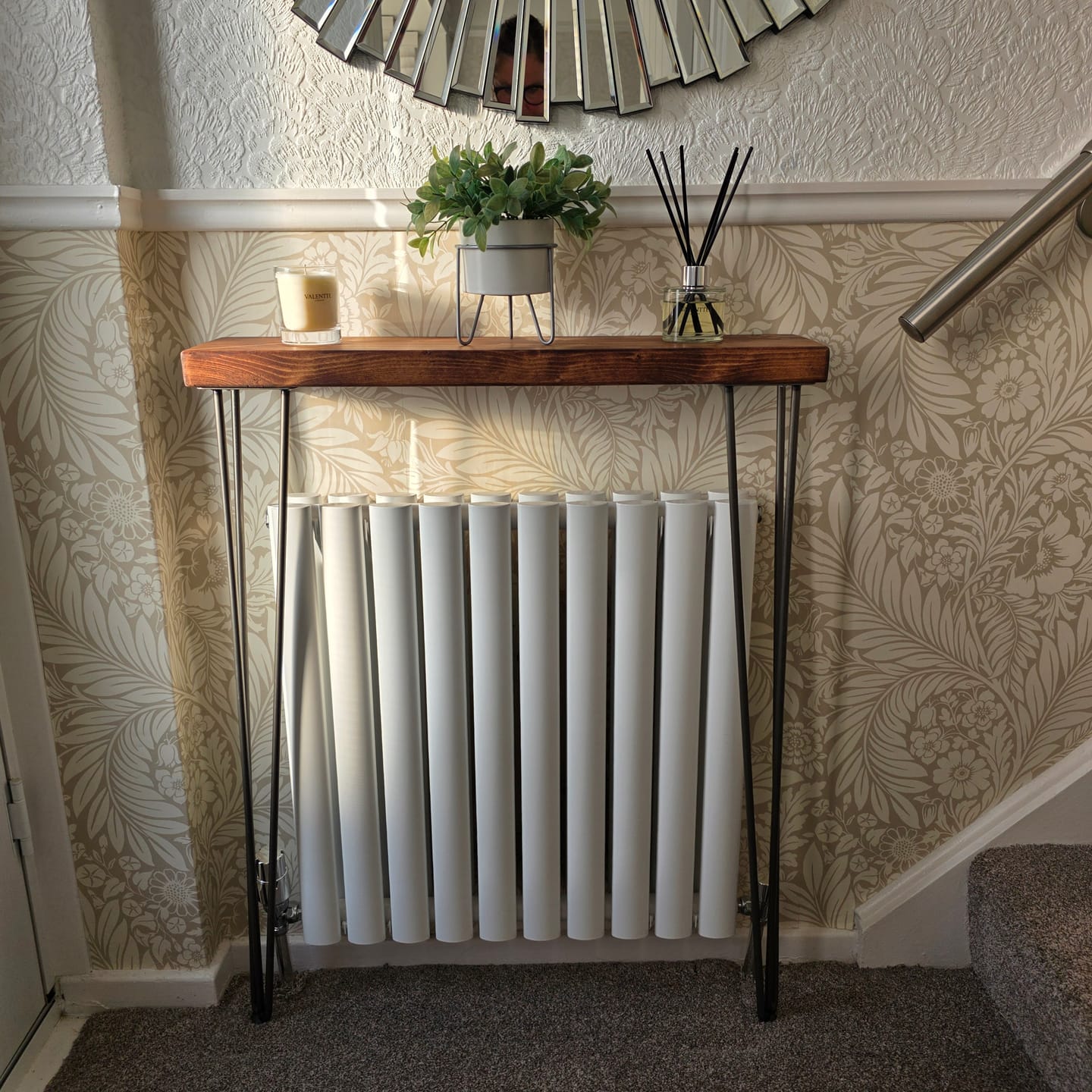 Customer photo review of Console Table 15cm Depth | Hairpin Leg