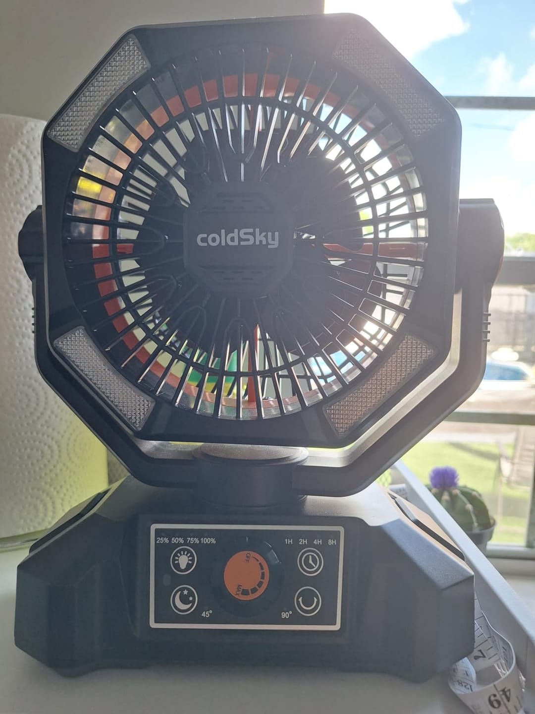 Customer photo review of 20000mAh Campingventilator mit LED-Laterne – 8-Stufen Akku-Ventilator