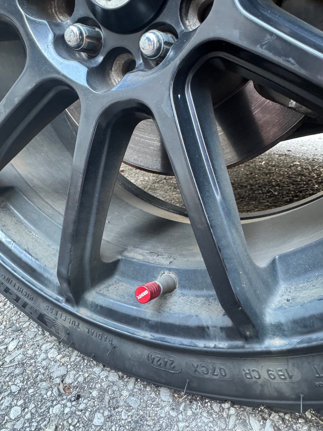 Customer photo review of 80Eighty® Red Valve Stem Caps