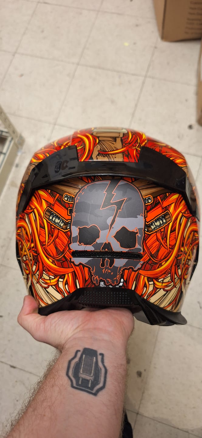 Customer photo review of SKULL LOGO CVO STICKER
