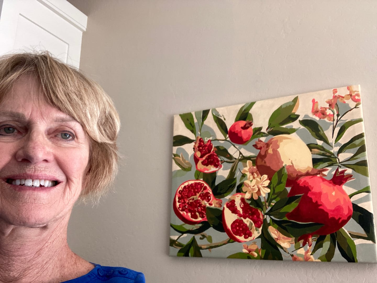 Customer photo review of Blooming pomegranates | Paint by Number