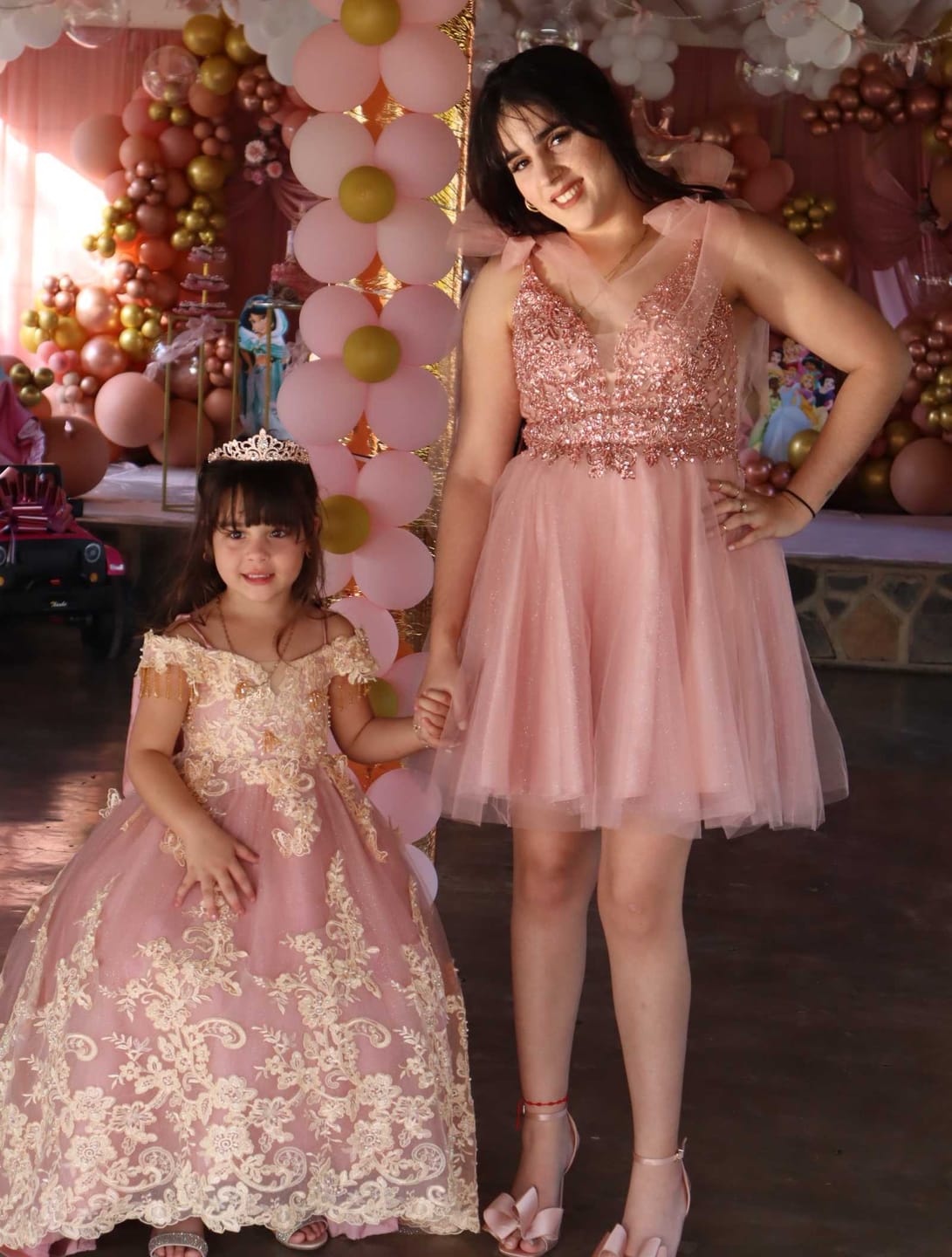 Customer photo review of Cinderella Divine CD0174 Short A-Line Dress Lace Applique Tulle Ribbon
