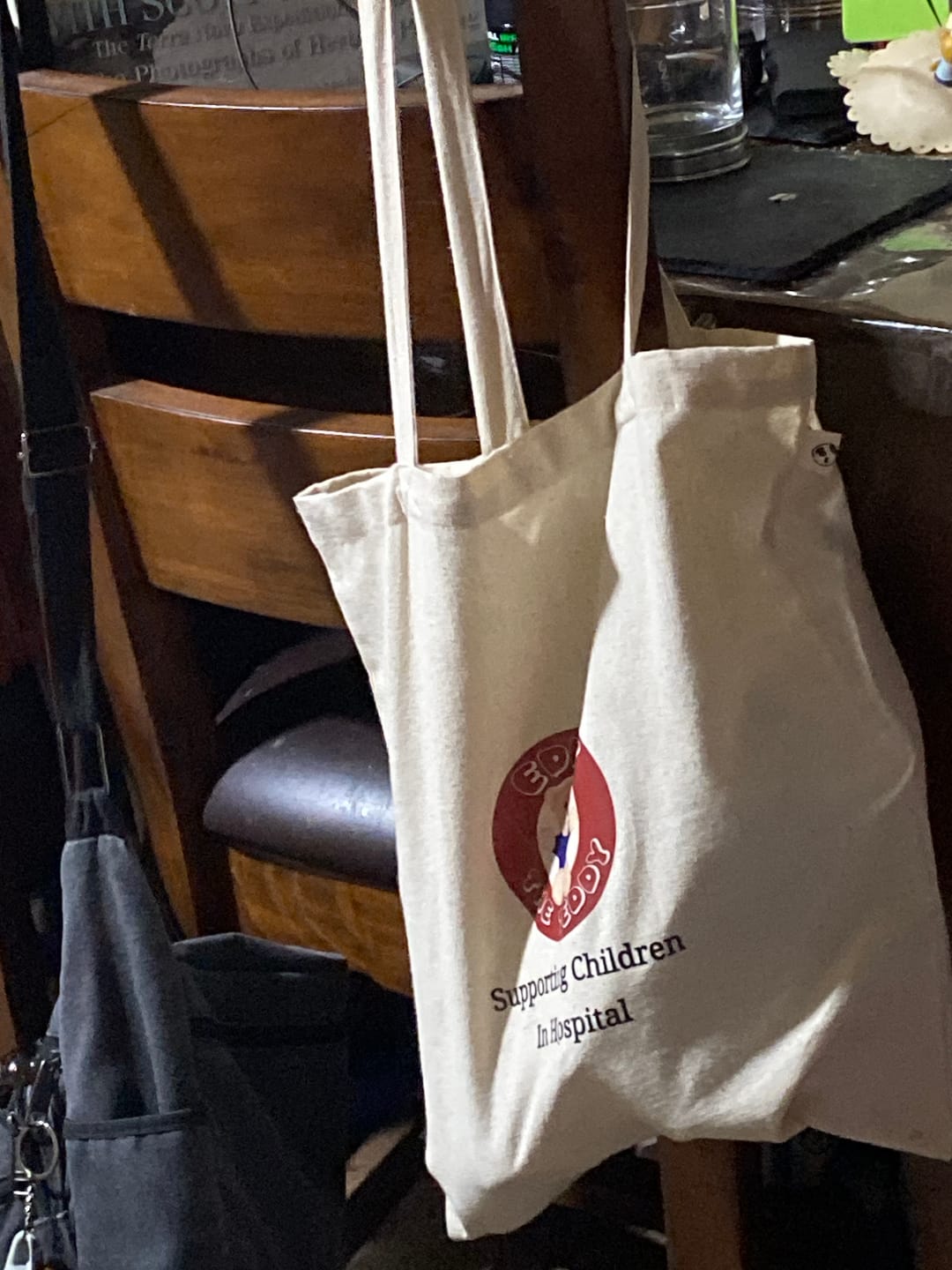 Customer photo review of Eddy the Teddy Bear Shopping Bag