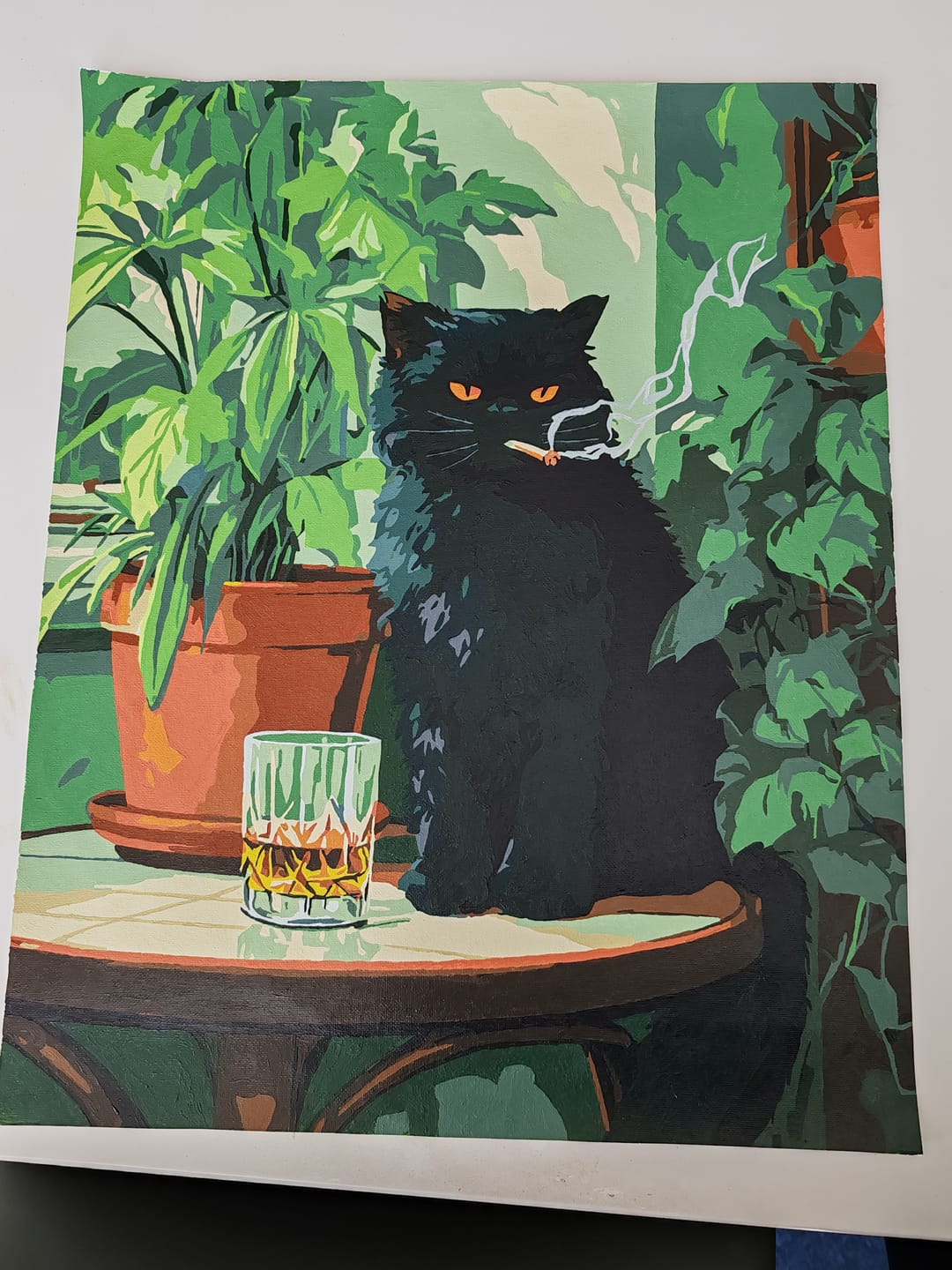 Customer photo review of Malen nach Zahlen - Grumpy Cat