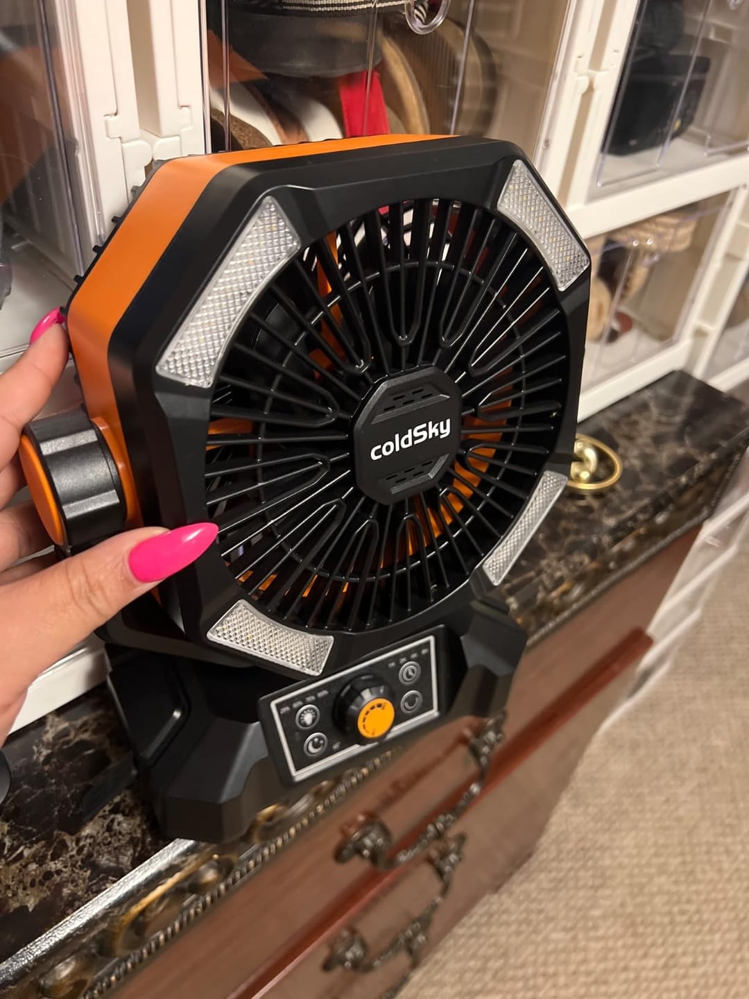 Customer photo review of 20000mAh Campingventilator mit LED-Laterne – 8-Stufen Akku-Ventilator