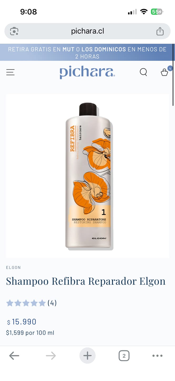 Customer photo review of Shampoo Refibra Reparador Elgon