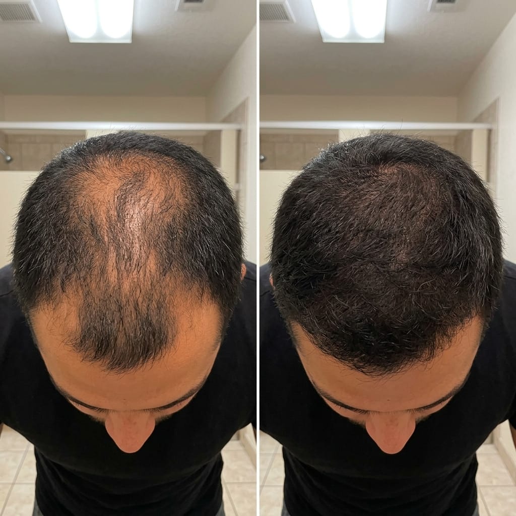 Customer photo review of Hair Tonic | Crecimiento Capilar