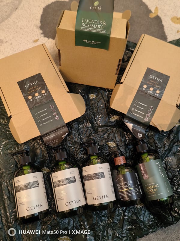 Customer photo review of Getha Premium Botanical Body Wash 500ml