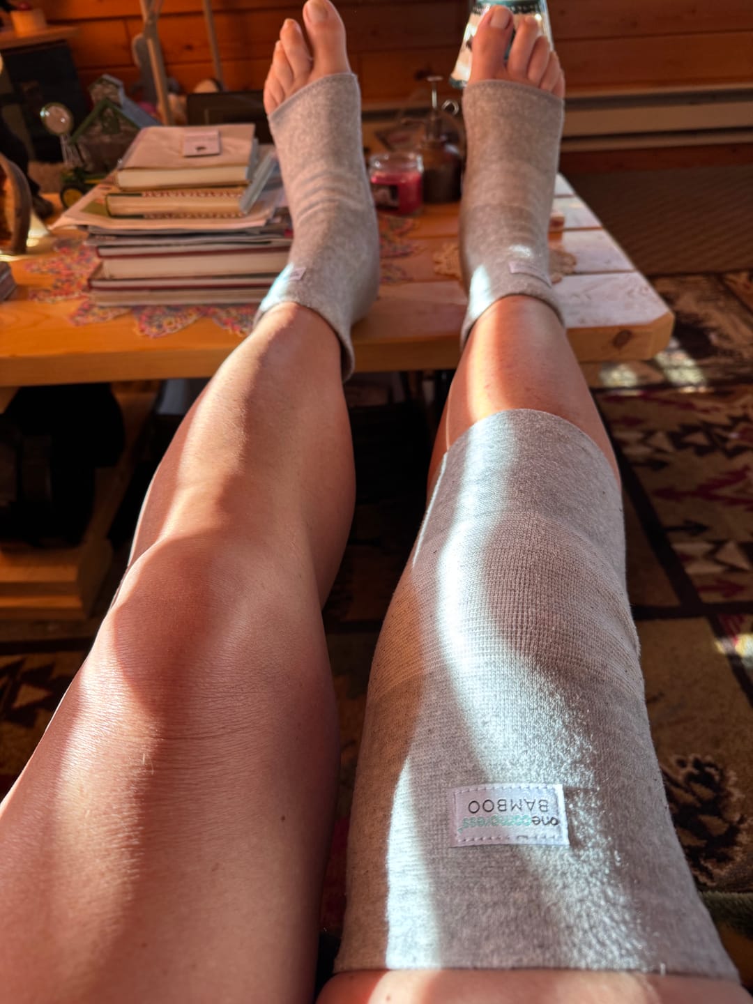 Customer photo review of Premium Anti-Fatigue Bamboo Footsleeves