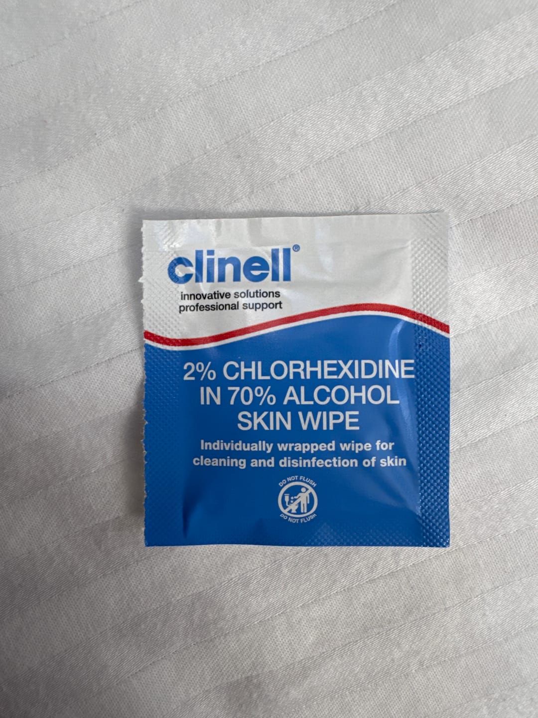 Customer photo review of Clinell Alcohol 2% Chlorhexidine Skin Wipes x 200