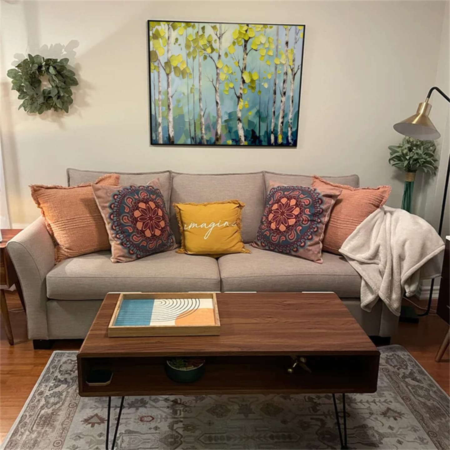 Customer photo review of Tree Textured Painting Canvas #TP007