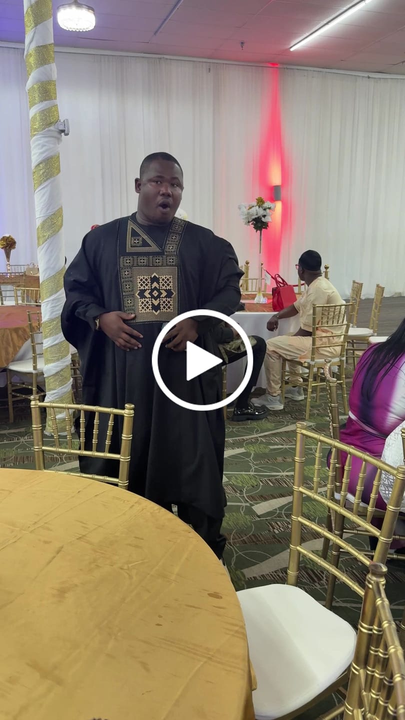 Customer video review of Black Landscape Agbada