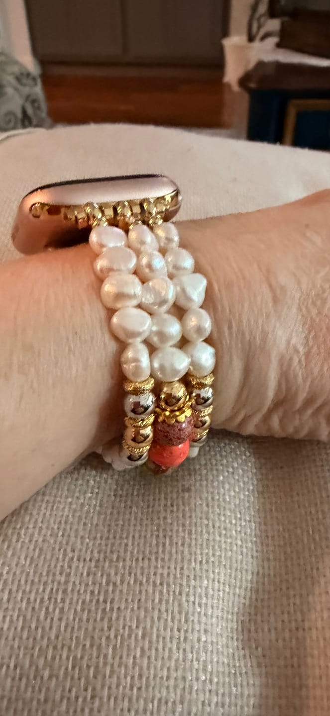 Customer photo review of Chakra Couture Stretch Apple Watch Strap