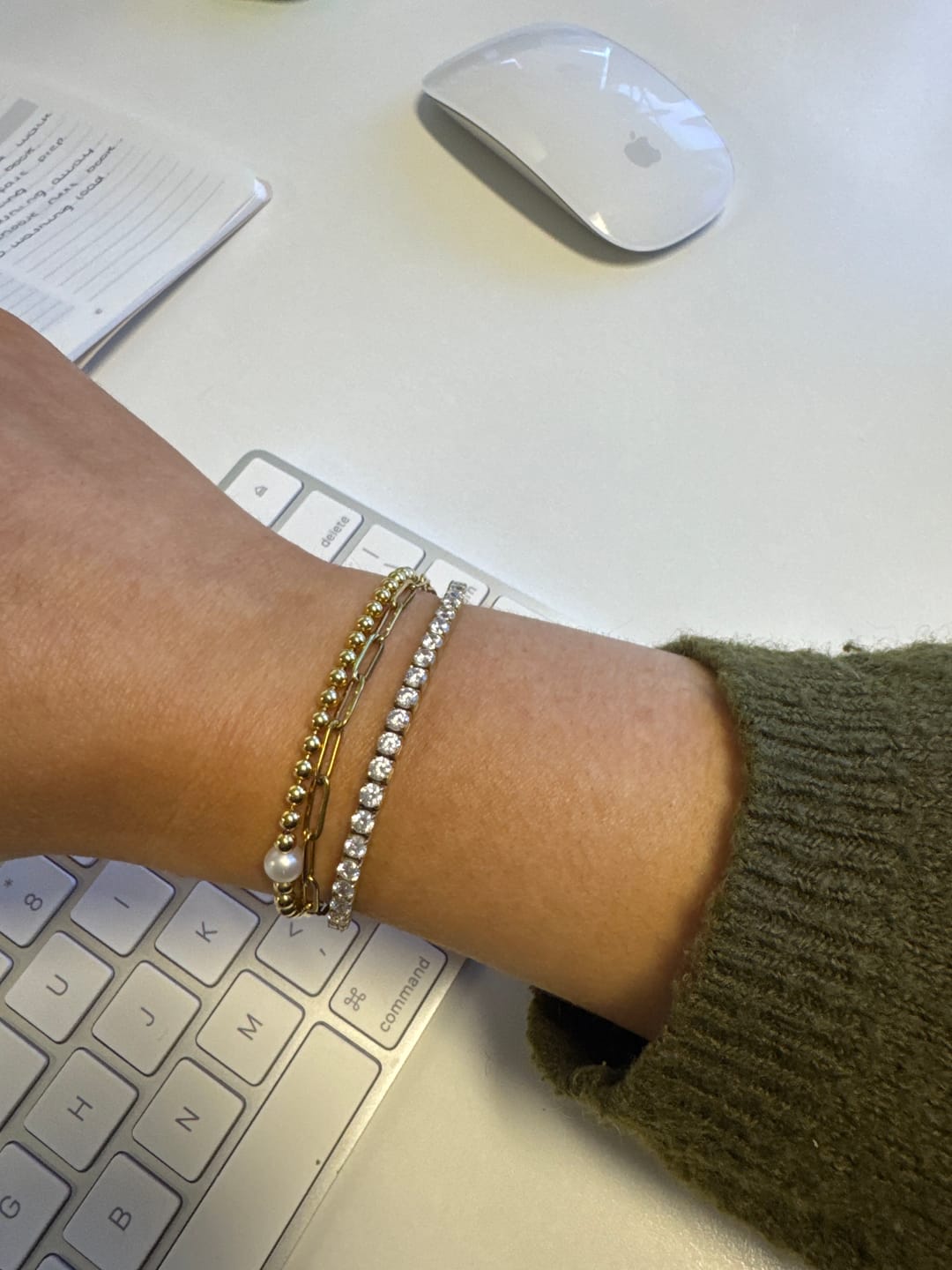 Customer photo review of Luxe Tennis Bracelet
