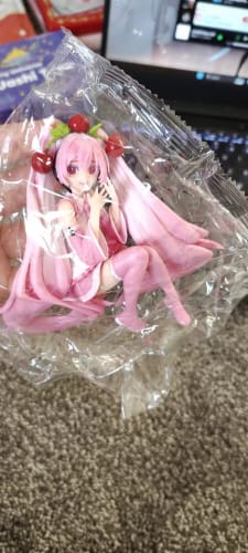 Customer photo review of Hot Hatsune Miku Anime figure Pink dress model action figures toys Cherry pink PVC cherry blossom decoration collect Model gifts