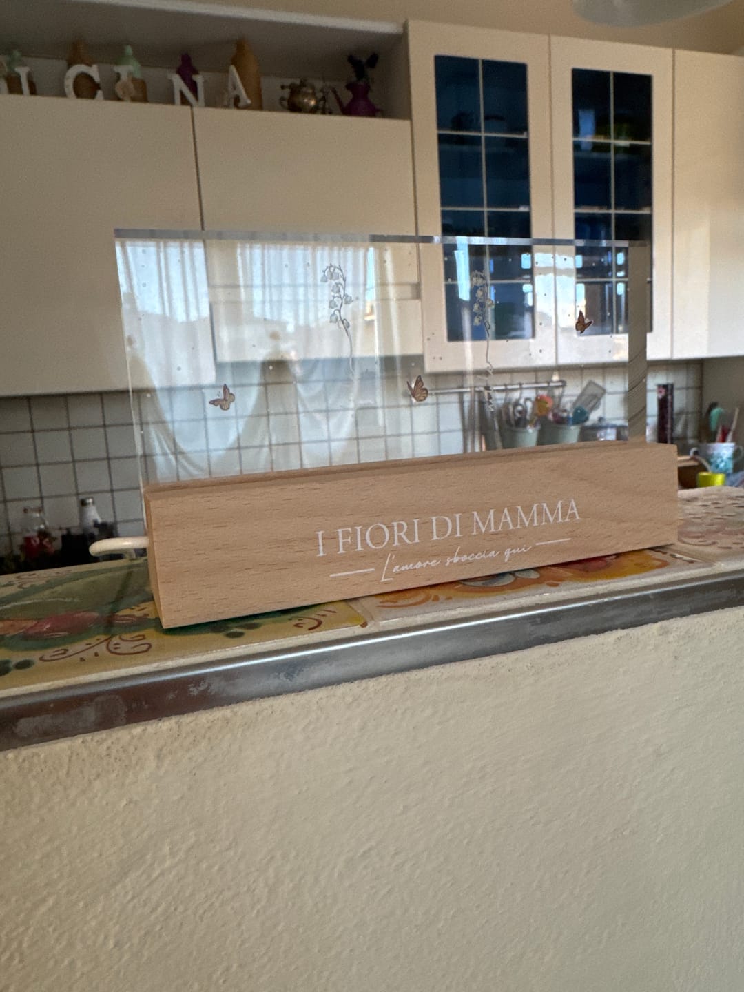 Customer photo review of lI giardino di Nonna - LED Supporto con fiori di nascita per Mamma e Nonna