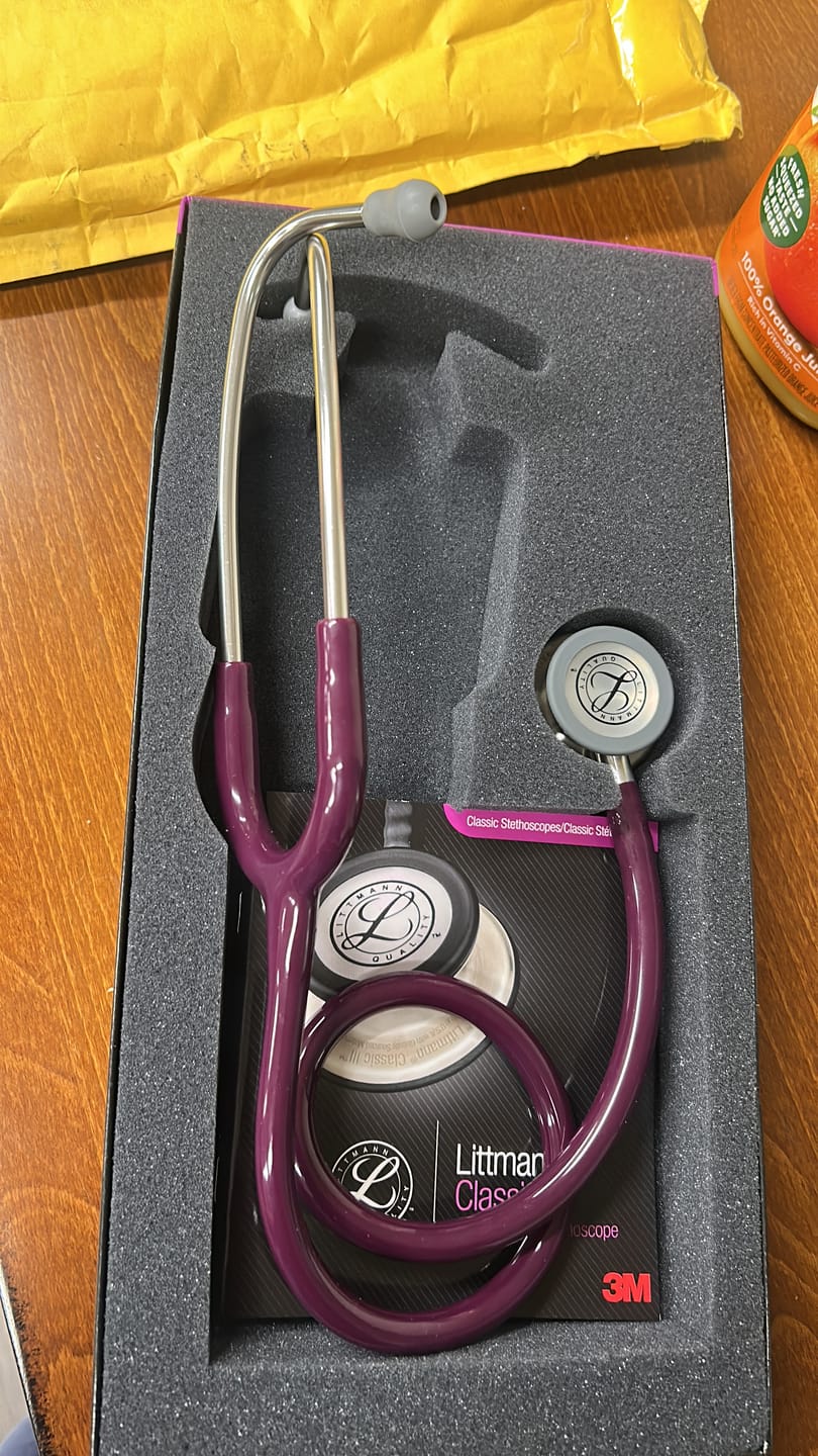 Customer photo review of Littmann Classic III Monitoring Stethoscope: Plum 5831