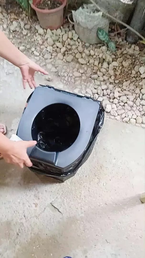 Customer photo review of Portable Folding Toilet – Collapsible Camp Toilet for Adults