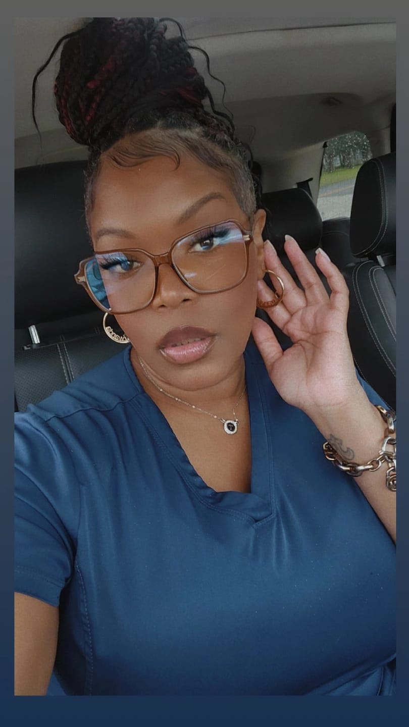 Customer photo review of Name Hoop Earrings