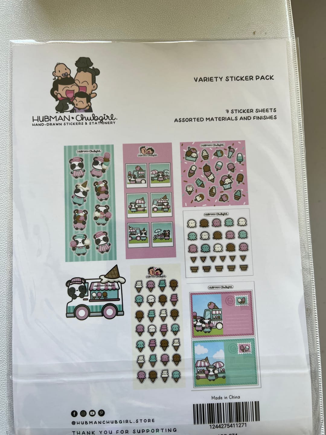 Customer photo review of Icecream Date Variety Sticker Pack