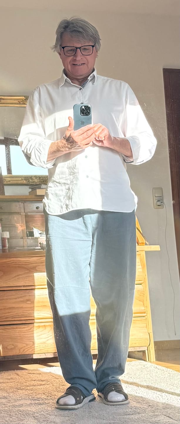 Customer photo review of Buddha Stones Lässige Herrenhose aus einfarbiger Baumwolle mit Kordelzug und Taschen