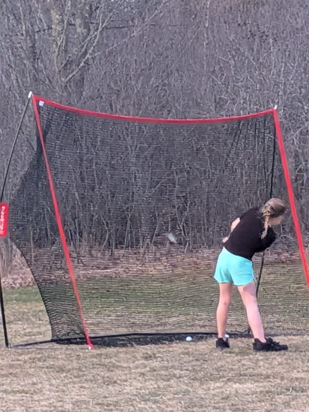 Customer photo review of Golf Net Pro 10x7 ft – Complete Backyard & Garage Practice System