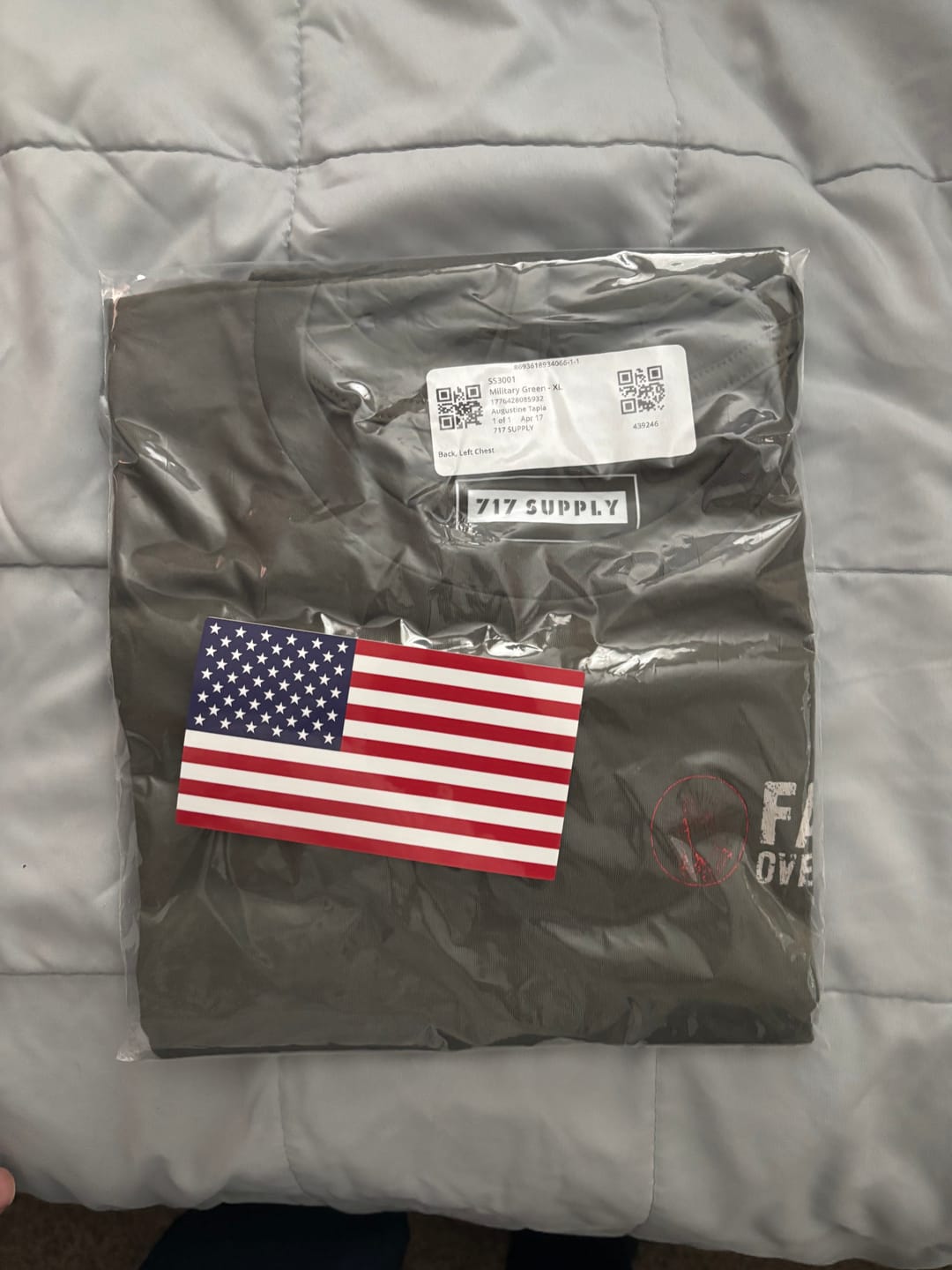 Customer photo review of Faith Over Fear Shirt