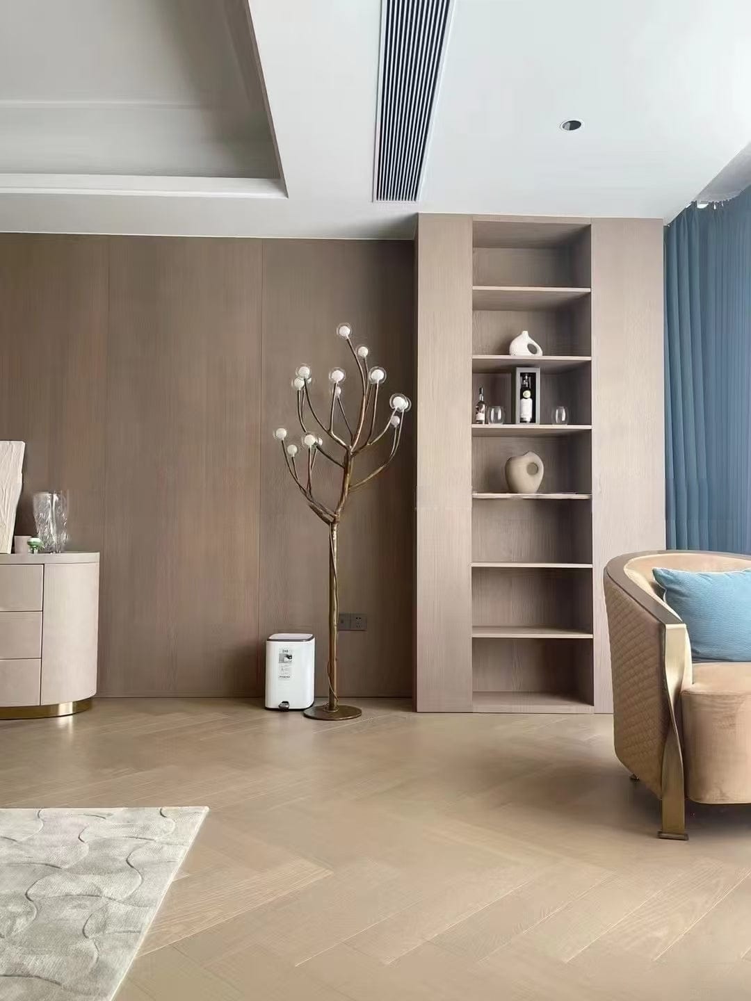 Customer photo review of Rustic Tree Branch Floor Lamp