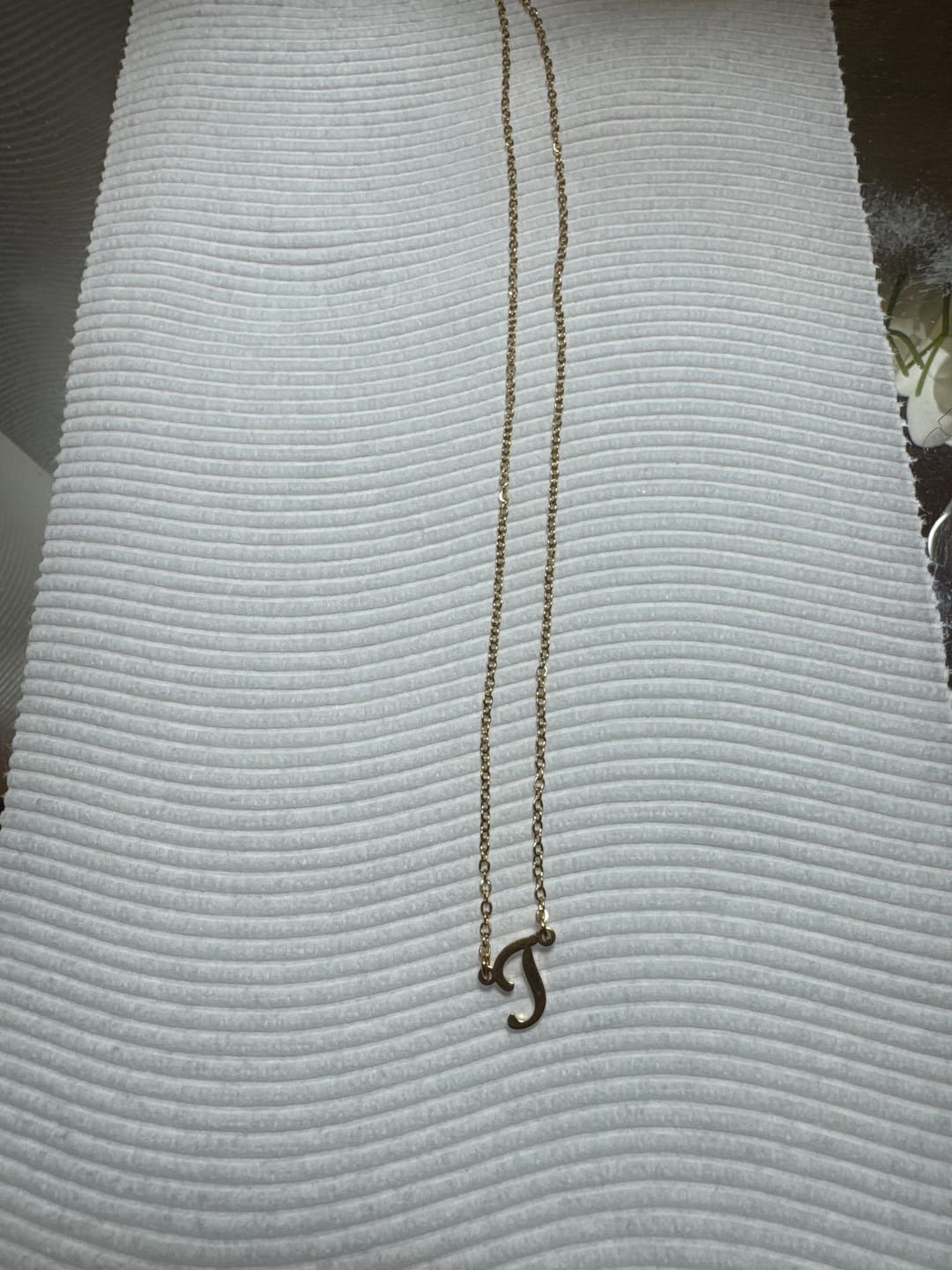Customer photo review of Small Letter Necklace