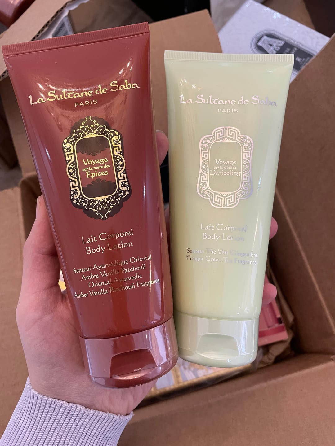 Customer photo review of Moisturizing Hand Cream -  Ayurvedic Treatment - Amber Vanilla Patchouli Journey To The Spices Route