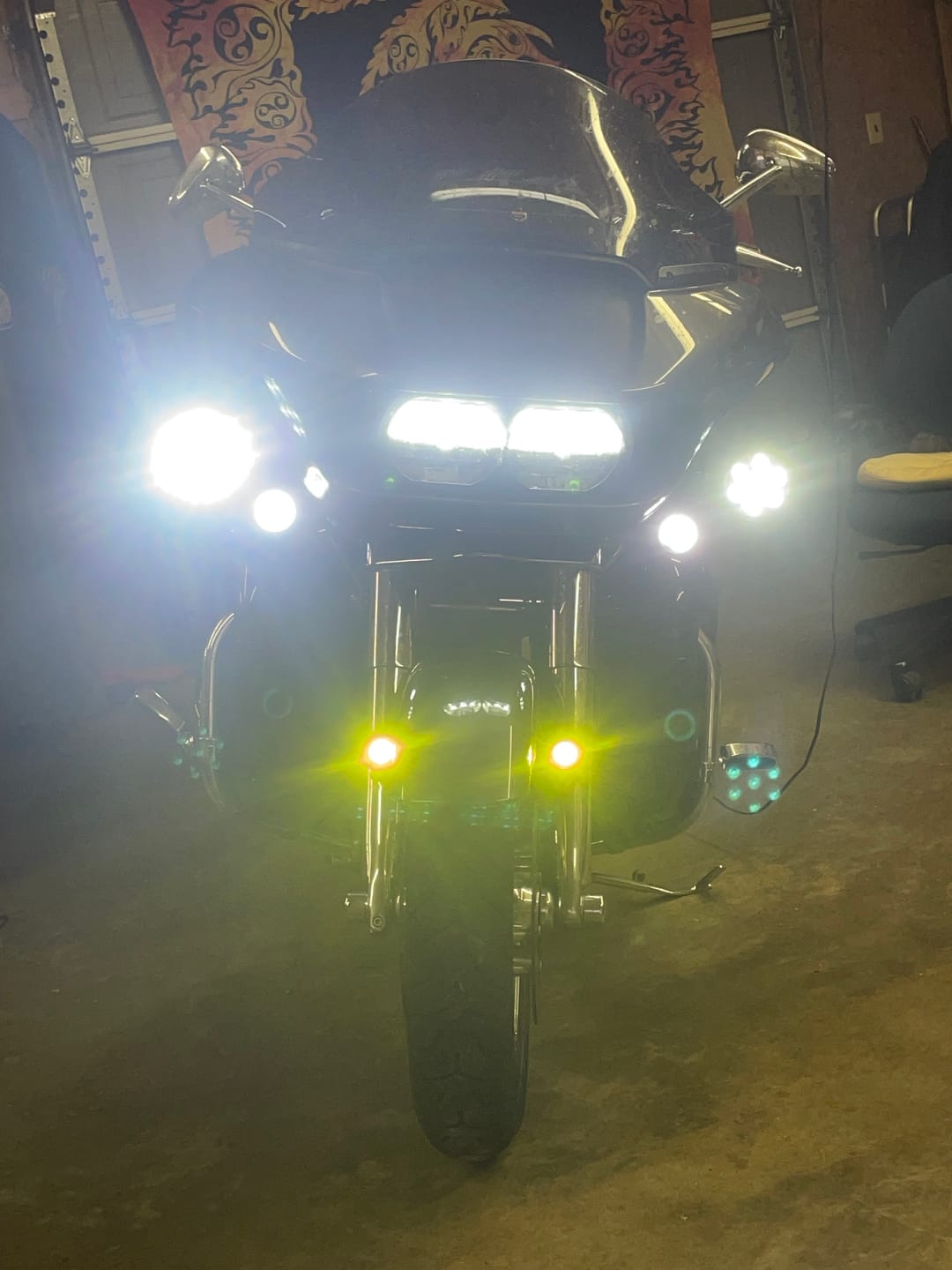 Customer photo review of Driving Light Mount - Select Harley-Davidson Motorcycles