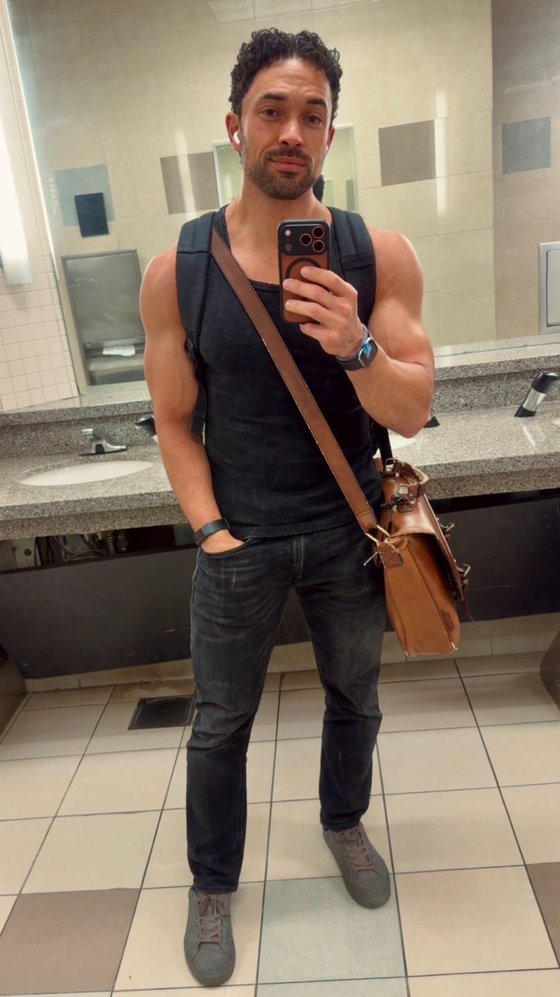 Customer photo review of Premium Ultra-Soft Cotton Distressed Fitted Tank 2 Pack