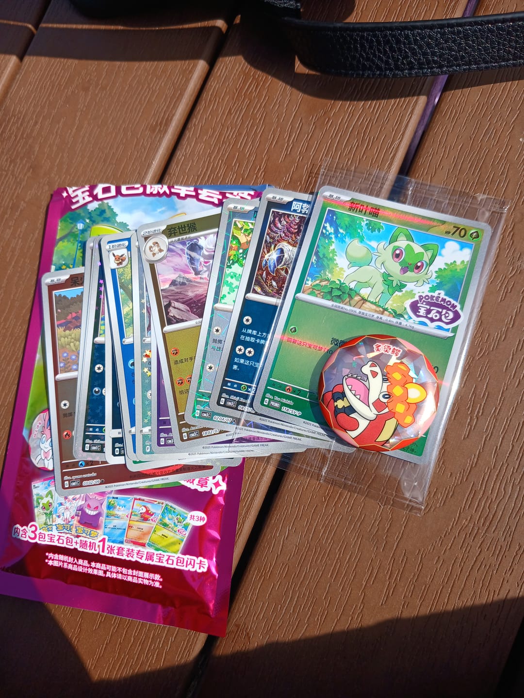 Customer photo review of Pokemon TCG Gem Pack Badge Set Blind Bag - Simplified Chinese