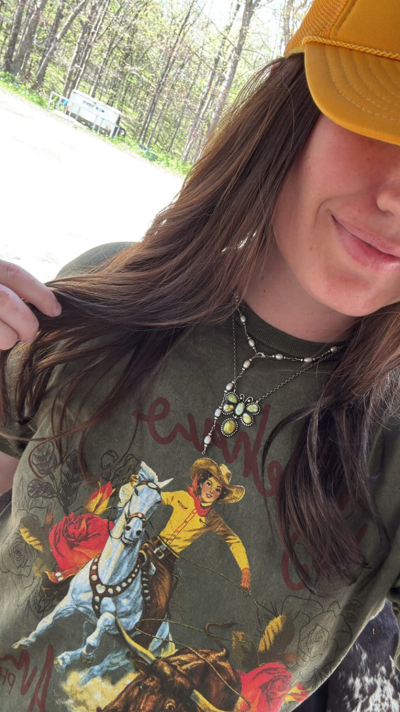 Customer photo review of Yeehaw & Amen Tee