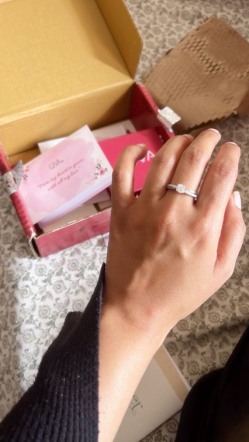 Customer photo review of Silver Zircon Layered Ring