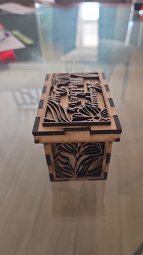 Customer photo review of Mother's Day Box Set of 3 Laser Cut Svg File