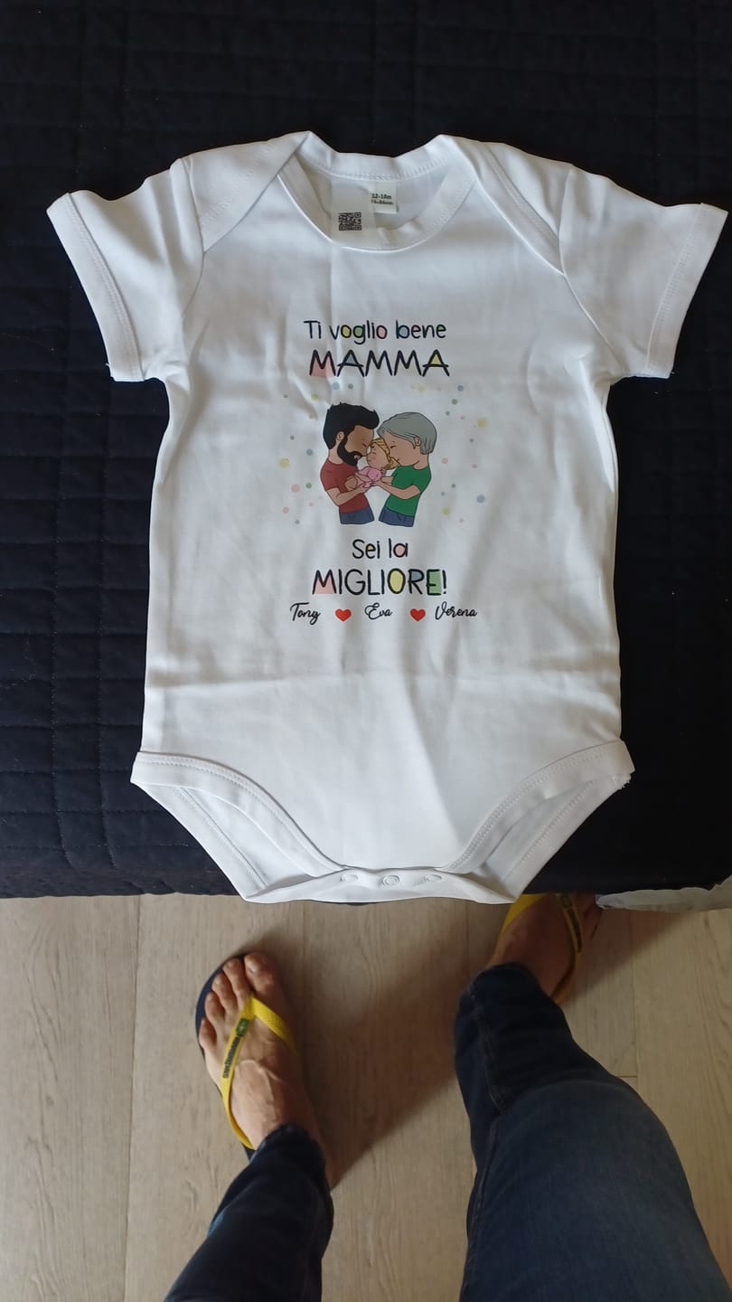 Customer photo review of Festa della mamma - Body personalizzato per neonato per la Festa della Mamma e del Papà