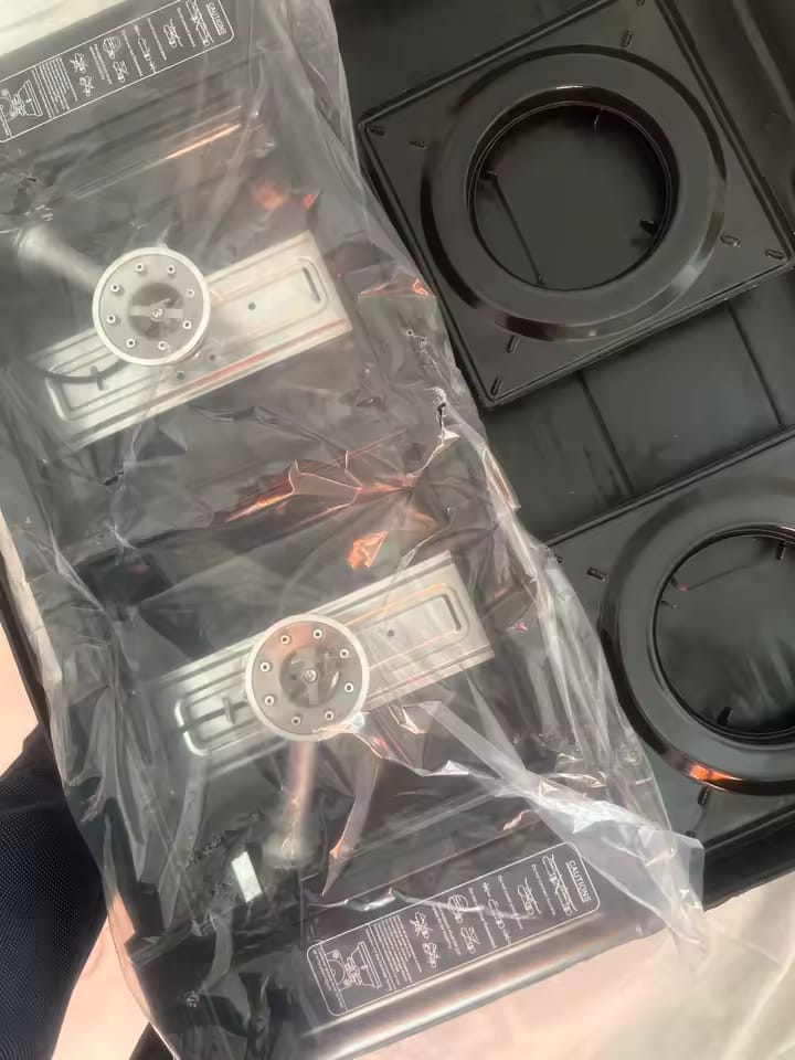 Customer photo review of 2500W Tragbarer 2-Flammen-Campingkocher mit Grillschale & Tragetasche