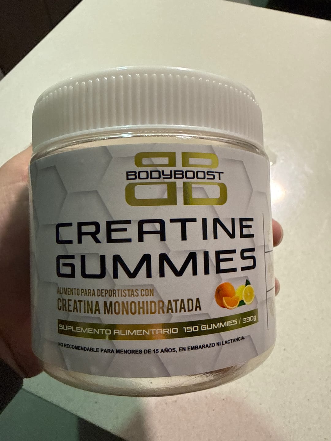 Customer photo review of Gomitas de Creatina