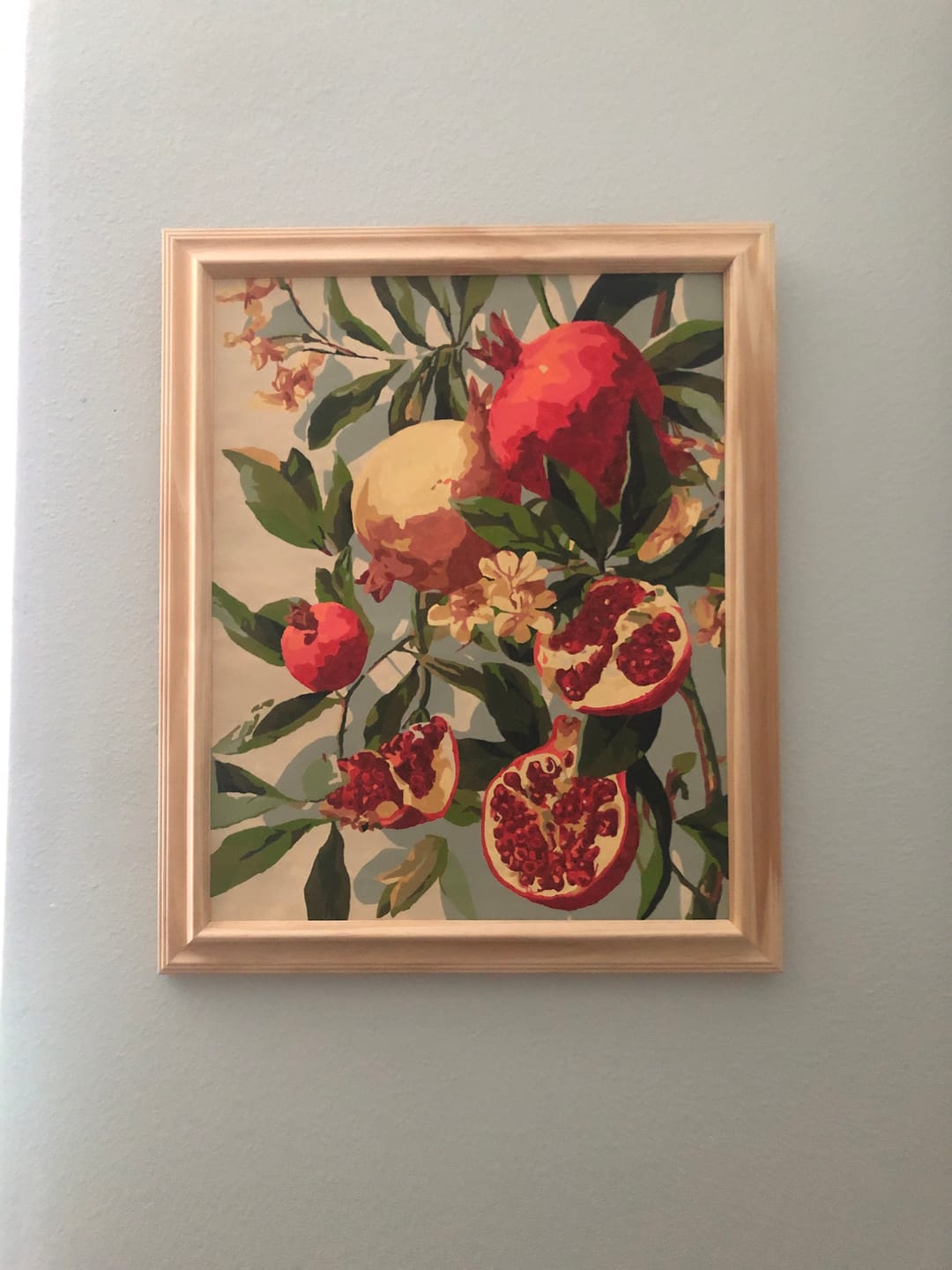 Customer photo review of Blooming pomegranates | Paint by Number