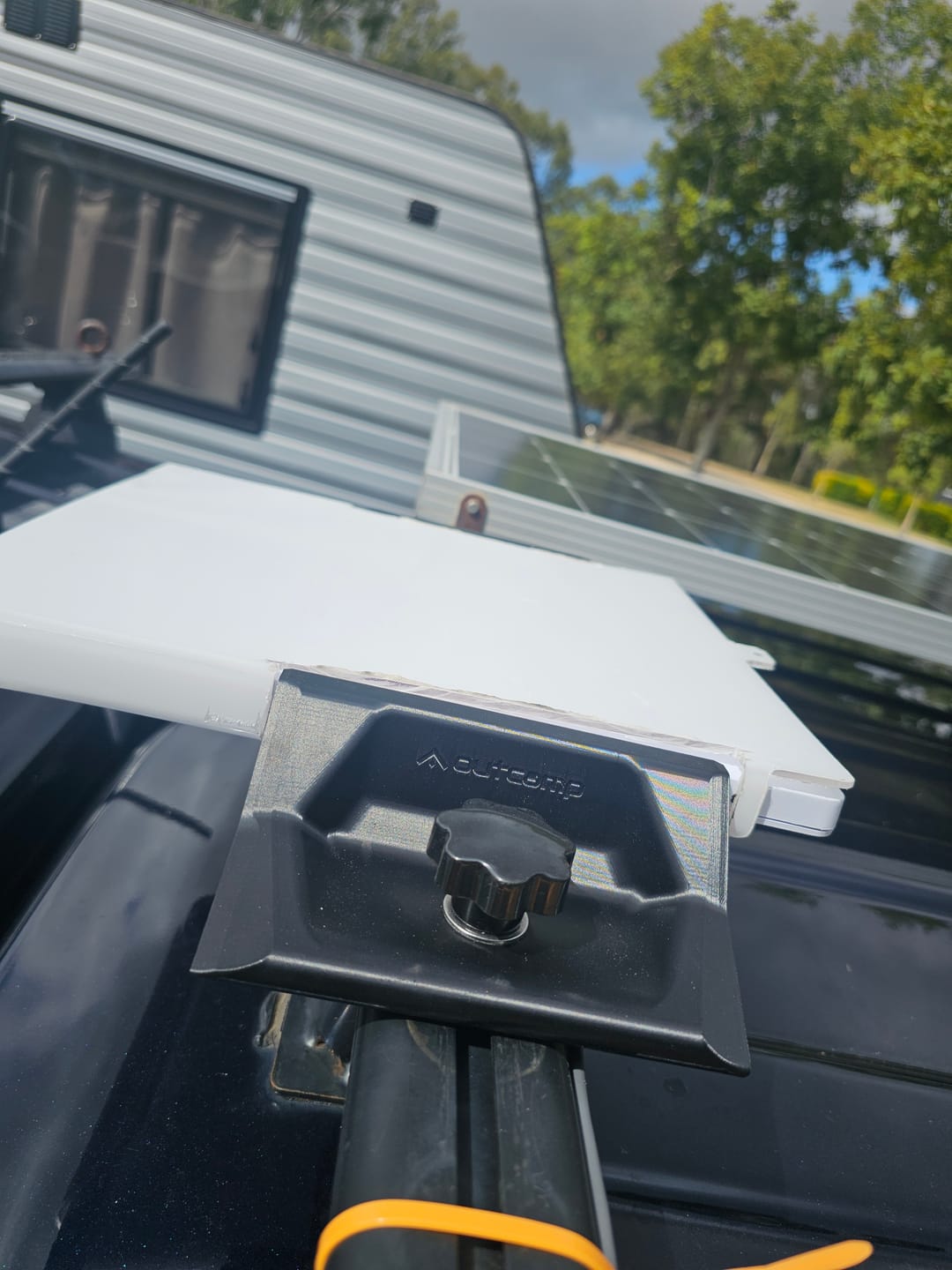 Customer photo review of Outcamp Roof Rack Mount for Starlink Mini | 4WD & Camping | Australia