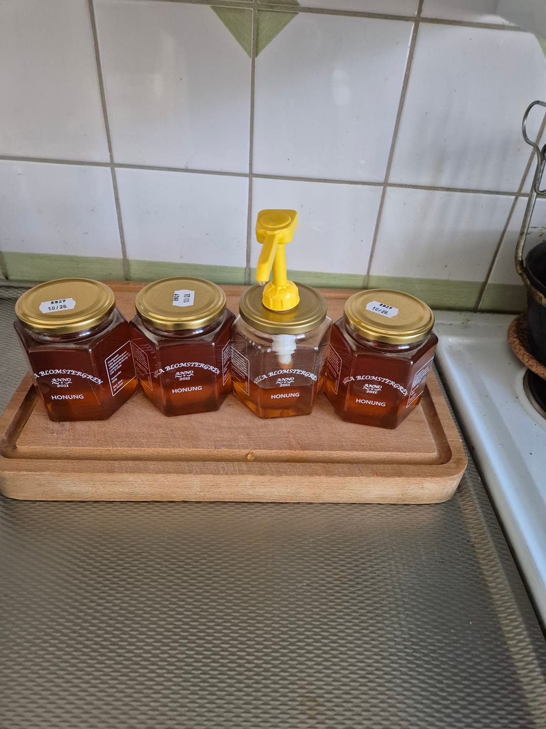 Customer photo review of 2 kg Svensk Flytande Honung (4 × 500 g) + Honungspump