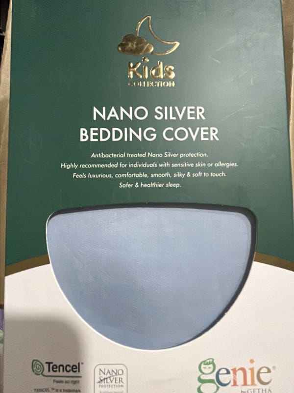 Customer photo review of Getha Sleepy Kids Latex Pillow Case - TENCEL™ Nano Silver Fabric