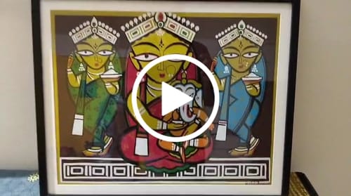 Customer video review of Durga and Ganesha II, Jamini Roy Paintings