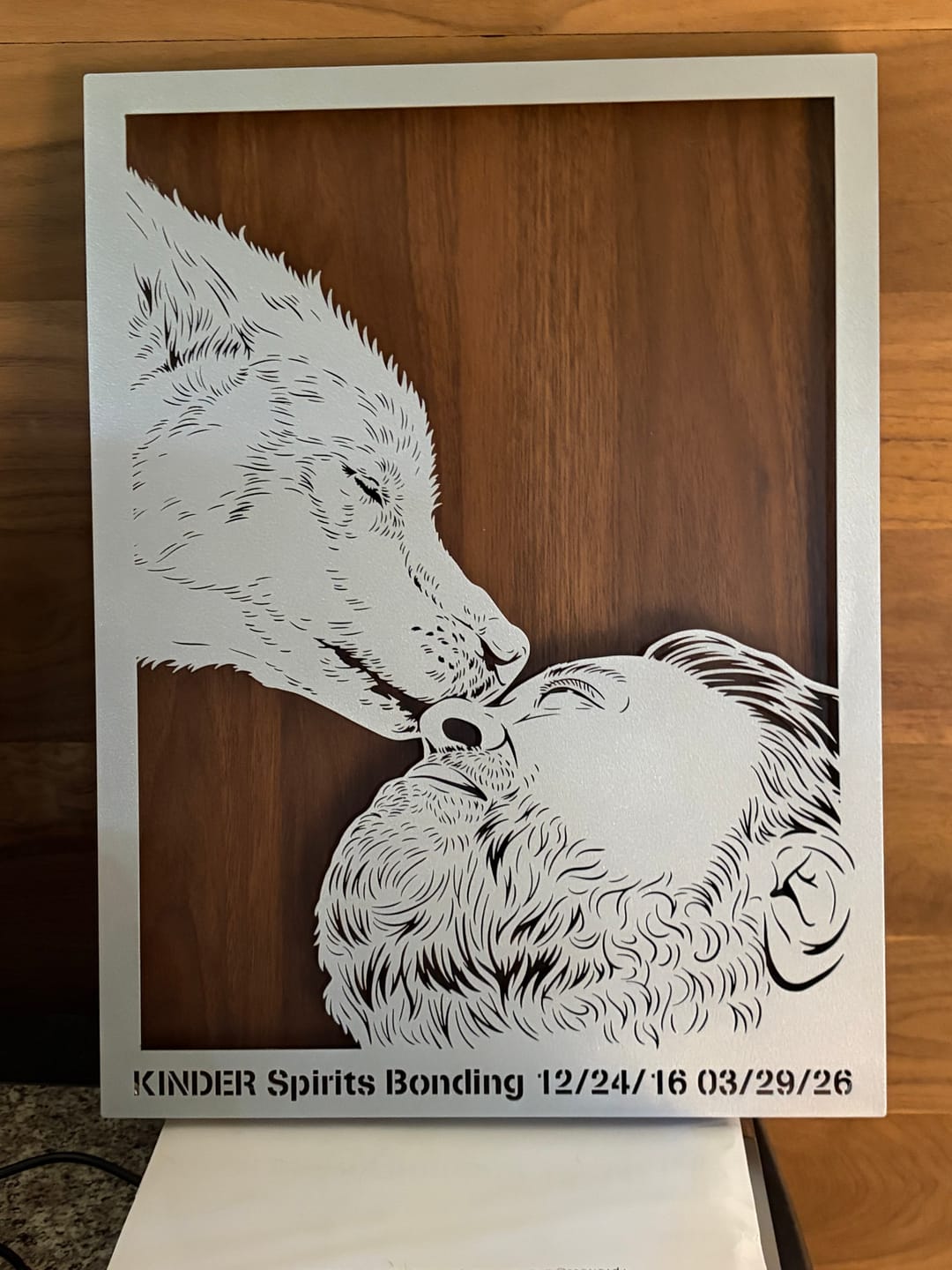 Customer photo review of Custom Pet Metal Portrait