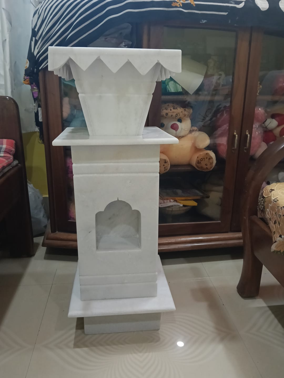 Customer photo review of Marble Tulsi Pot, White Marble - Handicraft Bazaar