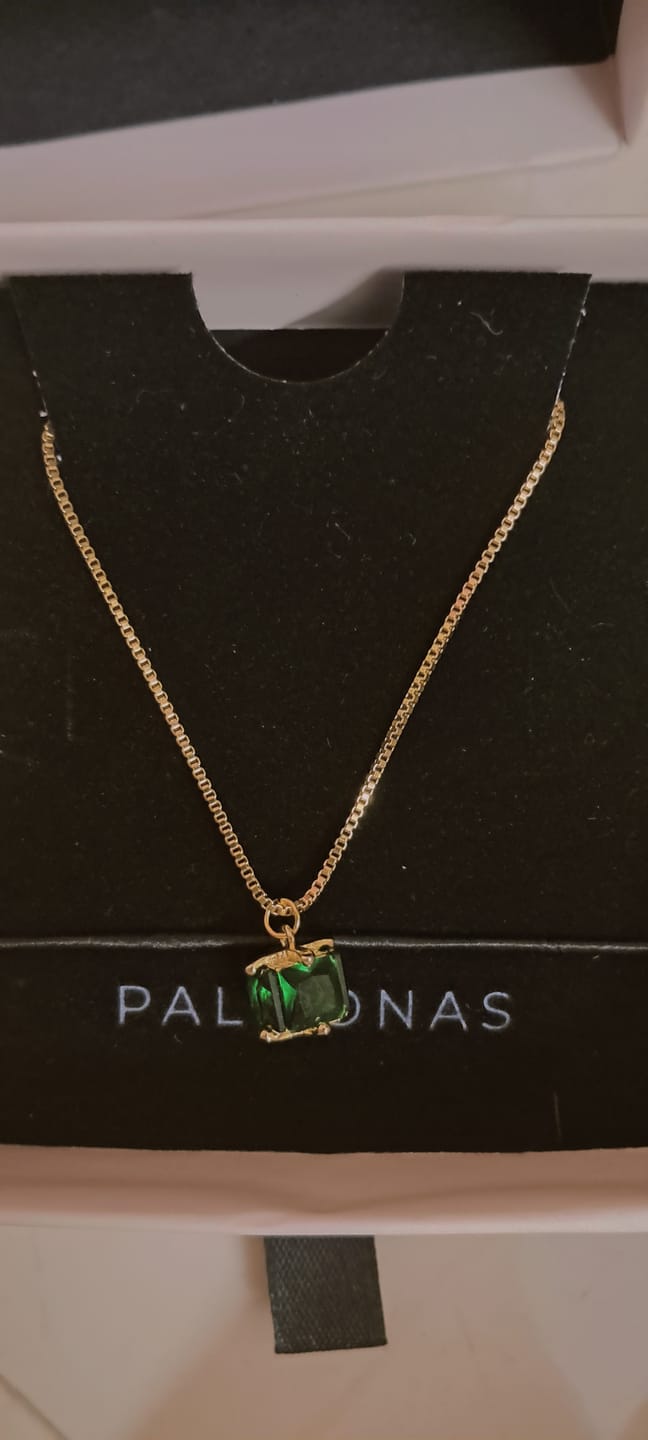 Customer photo review of Emerald Ice Pendant Necklace
