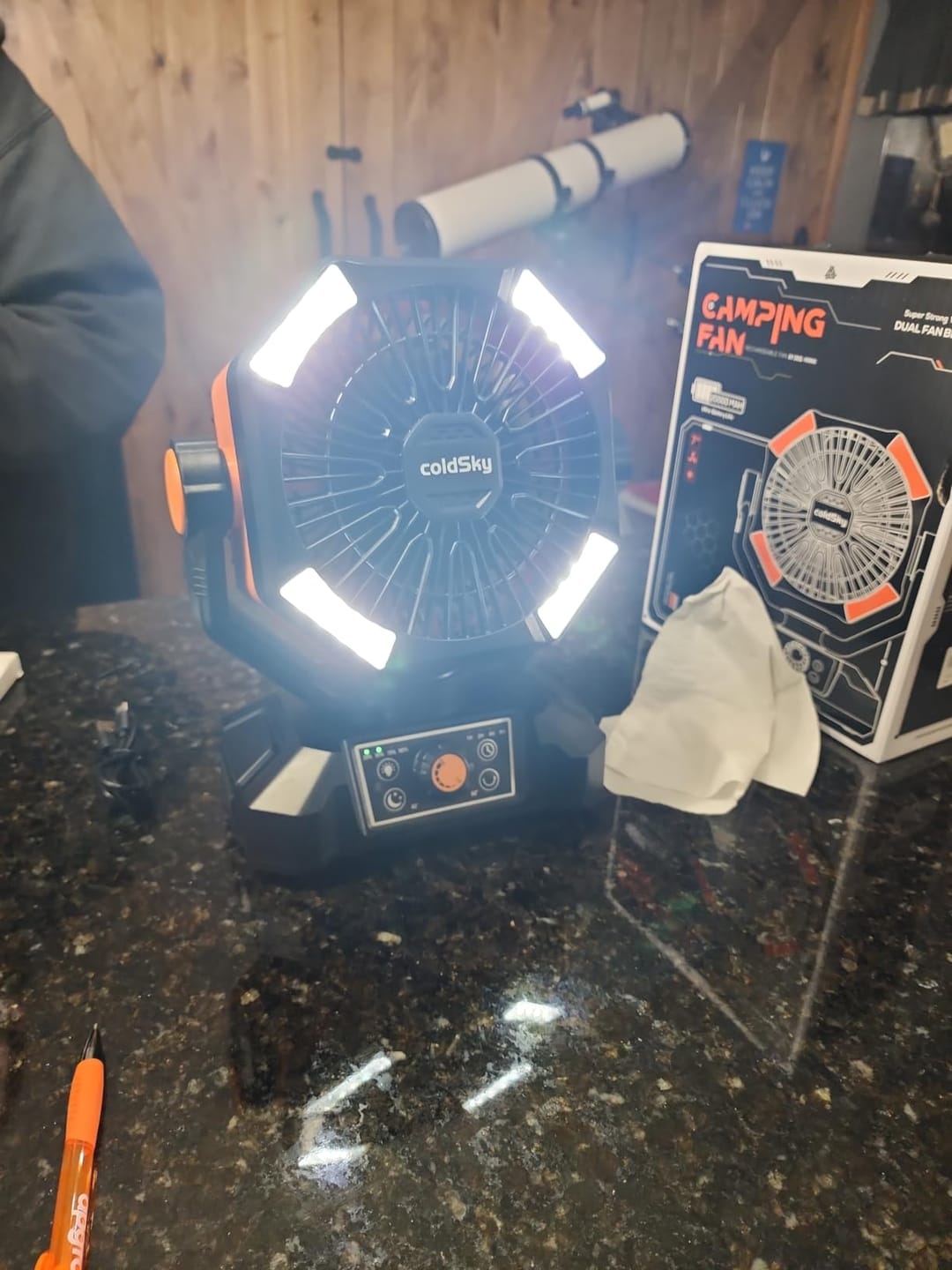 Customer photo review of 20000mAh Campingventilator mit LED-Laterne – 8-Stufen Akku-Ventilator