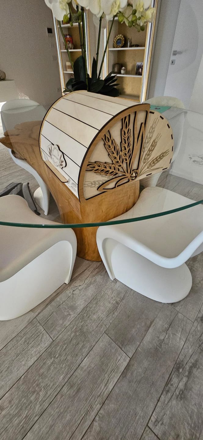 Customer photo review of Wooden bread box laser cut svg file